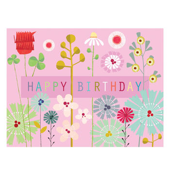 Mini Floral Birthday Card, 2 of 4