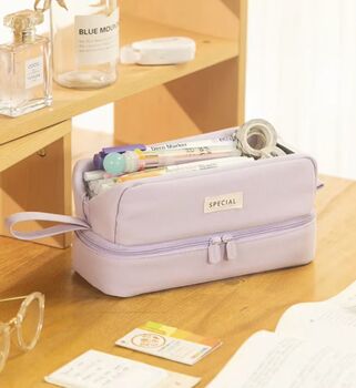 Double Layer Multicompartment Student Pencil Case, 2 of 5