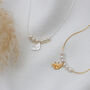 Silver Or Gold Plated Pearl And Butterfly Necklace, thumbnail 1 of 6
