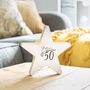 Personalised Wooden Star 50th Birthday Gift For Her, thumbnail 1 of 1