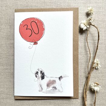 Personalised Basset Griffon Vendeen Hound Birthday Card, 2 of 6