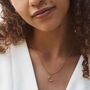 Mini Crescent Moon Necklace For Female Empowerment, thumbnail 1 of 6