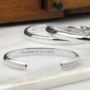 Mans Curved Sterling Silver Bracelet, thumbnail 8 of 8