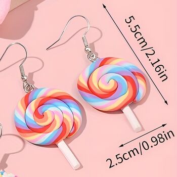 Fun Candy Sweet Lollipop Earrings Gift, 3 of 3