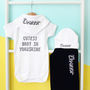 Cutest Baby In, Personalised Baby Grow Or Set, thumbnail 5 of 7