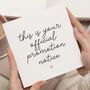 Personalised Pregnancy Reveal Promotion Card For Friend, thumbnail 1 of 7