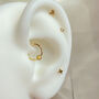 10k Solid Gold Simple Heart Labret Stud, thumbnail 4 of 4