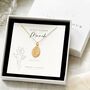 Daffodil March Birthflower Sterling Silver Necklace, thumbnail 3 of 12