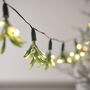 Indoor Christmas 40 Micro LED Mistletoe String Fairy Lights Battery Operated With Timer 140cm, thumbnail 1 of 2