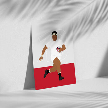 Manu Tuilagi England Rugby Poster, 2 of 4
