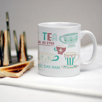 Personalised Eight Tea Tea Mug 80th Birthday Gift, 2 of 7