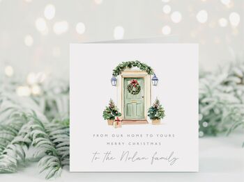 From Our Home To Yours Christmas Card | Door Colour Options, 2 of 4