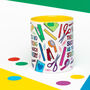 Colourful Stationery Lover Mug, thumbnail 2 of 3