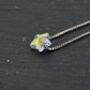 Sterling Silver Tiny Little Colour Changing Crystal Pendant Necklace, thumbnail 5 of 12