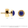 Maya Lapis Lazuli Stud Earrings Silver Or Gold Plated, thumbnail 3 of 12