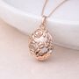 Personalised Rose Gold Plated Sterling Silver Queen Of Flowers Locket Necklace With Photos, thumbnail 1 of 8