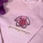 Some Bunny Loves You Children's Embroidered Sweatshirt, thumbnail 3 of 5