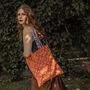 Halloween Orange Skull Tote Bag By Xander Kostroma, thumbnail 2 of 3