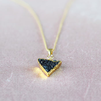 Druzy And Black Diamond Necklace, 10 of 12