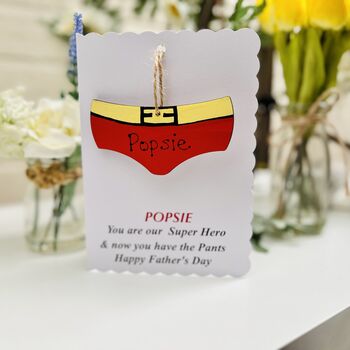 Personalised Father's Day Funny Pants Card, 7 of 7