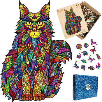 Wooden Cat Jigsaw Puzzles For Adults Xl 330 Piece, 8 of 8