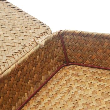 Pack Of Two Natural Woven Seagrass Storage Box, 2 of 4