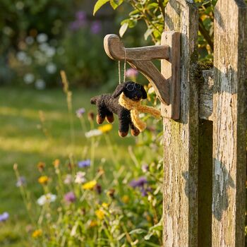 Handmade Felt Douglas The Dachshund Hanging Decoration, 3 of 4