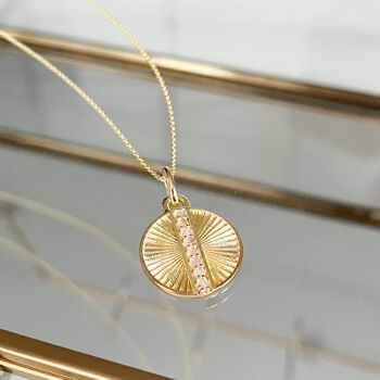 Personalised Circular Moonstone Necklace, 4 of 8