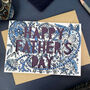 Happy Father's Day Paisley Floral Paper Cut Card, thumbnail 2 of 4