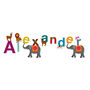 Children's Animal Alphabet Name Print Personalised, thumbnail 4 of 5