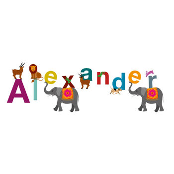 Children's Animal Alphabet Name Print Personalised, 4 of 5