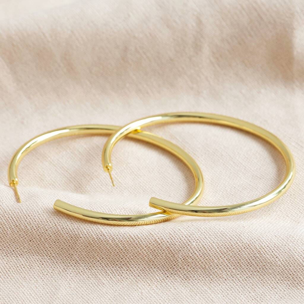 Large tube hoop earrings Clearance