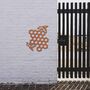 Bees On Honeycomb, Garden Gift, Outdoor Wall Art, thumbnail 1 of 9
