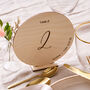 Personalised Wooden Circle Wedding Table Number, thumbnail 1 of 2