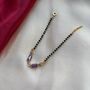 Minimalistic Black Beaded Crystal Slim Mangalsutra Bracelet, thumbnail 1 of 4