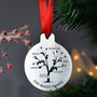 Personalised Metal Family Tree Christmas Bauble, thumbnail 2 of 4