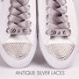 Personalised Satin Ribbon Laces For Wedding Converse, thumbnail 2 of 12