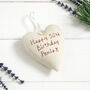 Personalised Mini Hanging Heart Birthday Gift For Her, thumbnail 1 of 12