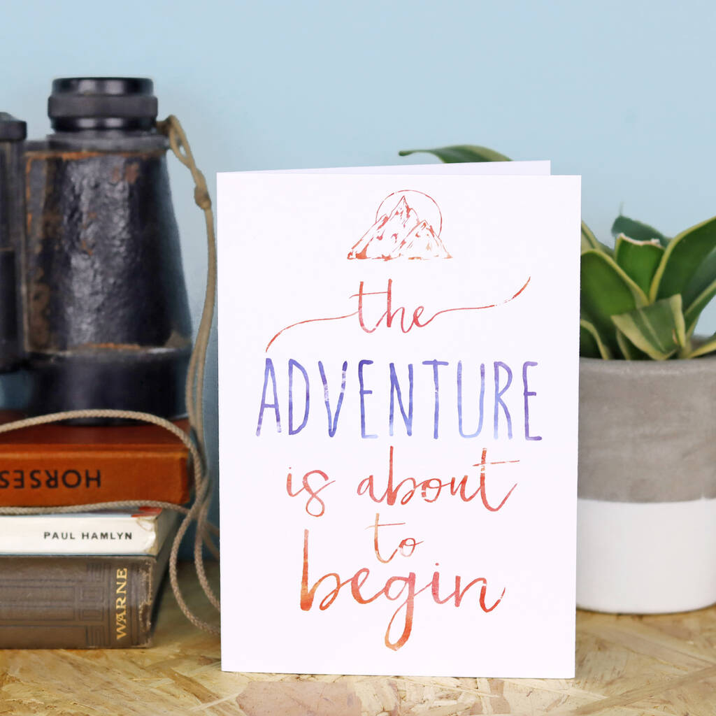 'Adventure' Wanderlust Greeting Card, 1 of 3