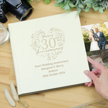 Personalised 30th Peal Wedding Anniversary Photo Album, 2 of 5