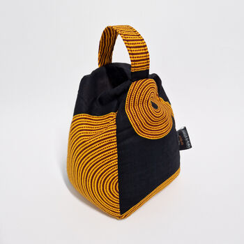 African Print Door Stop | Black Tunde Print, 3 of 5