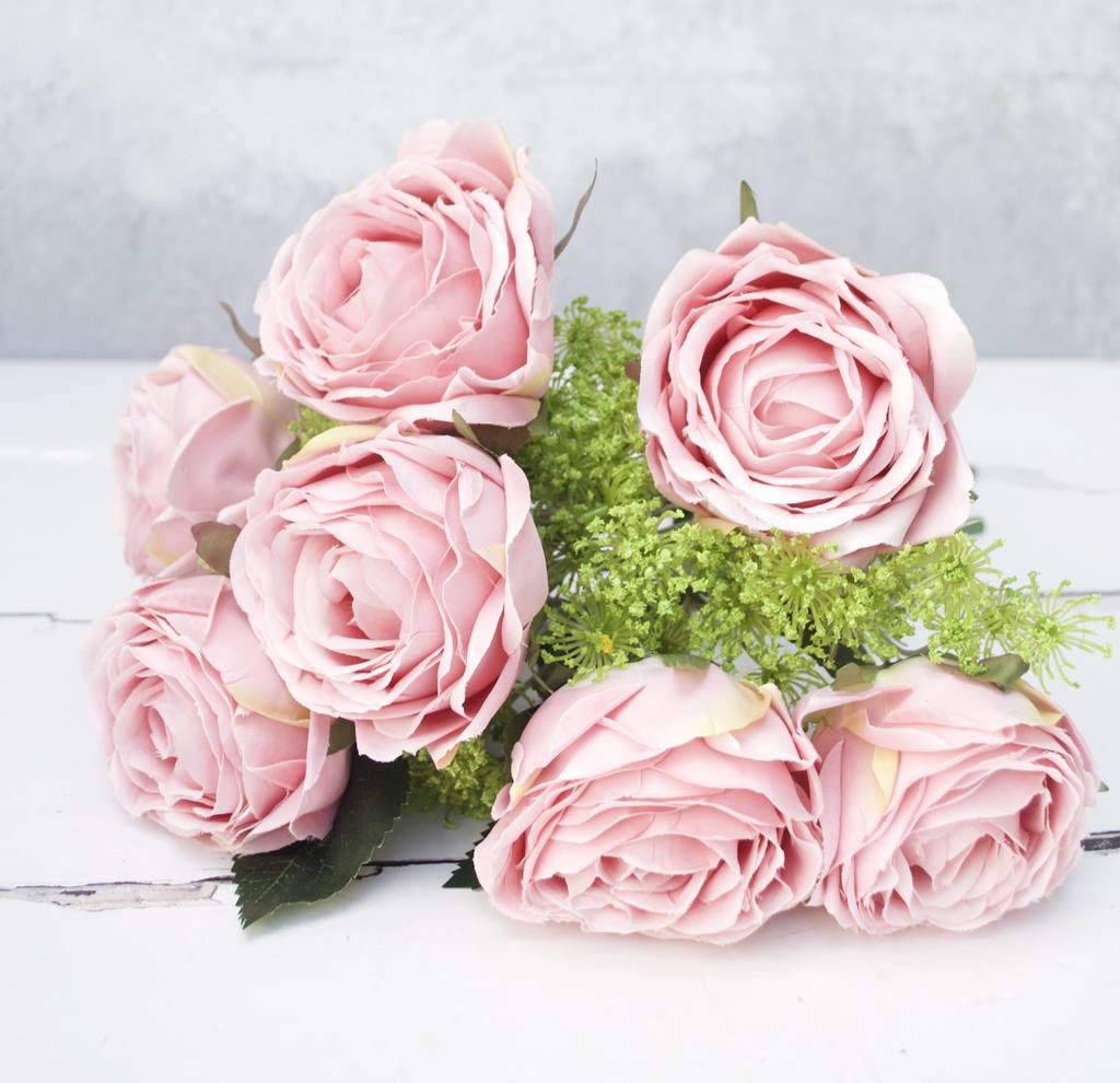 Vintage Pink Rose Bouquet By Abigail Bryans Designs