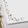 A4 Landscape Letter Writing Paper With Flower And Butterfly Design, thumbnail 3 of 4