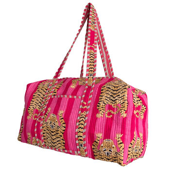 Pink Tiger Print Weekend Duffle Bag, 3 of 6