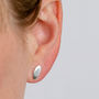 Sterling Silver Rice Stud Earrings, thumbnail 1 of 5