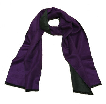 Scarf Purple / Grey Double Sided Purple Soft And Warm, 2 of 7
