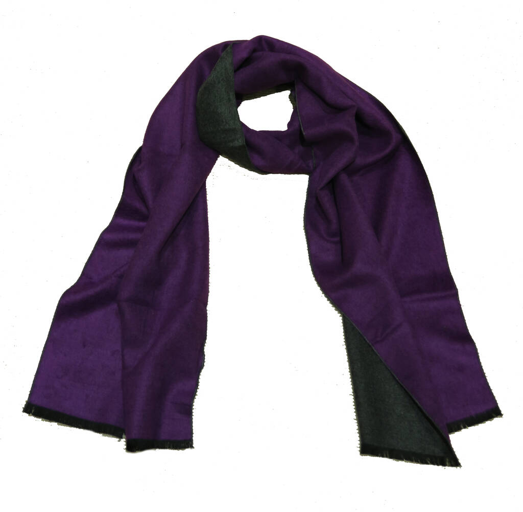 Scarf Purple / Grey Double Sided Purple Soft And Warm, 1 of 5