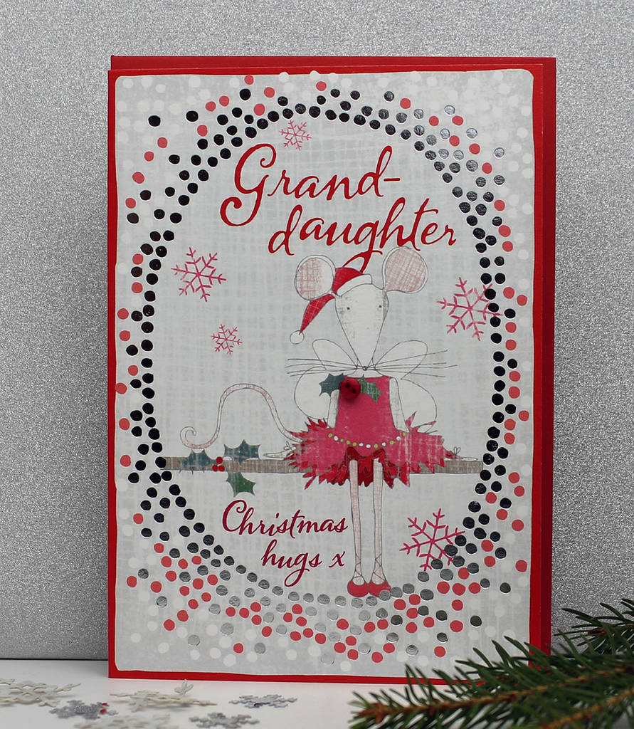 granddaughter christmas greeting card by molly mae | notonthehighstreet.com