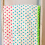 Handmade Block Print Dohar Blanket | Blue Hearts, thumbnail 3 of 4