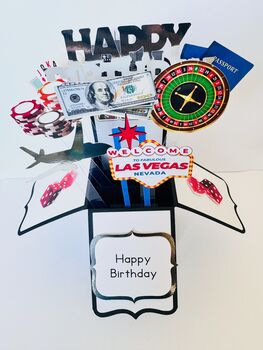 Las Vegas Themed 3D Birthday Card, 2 of 6